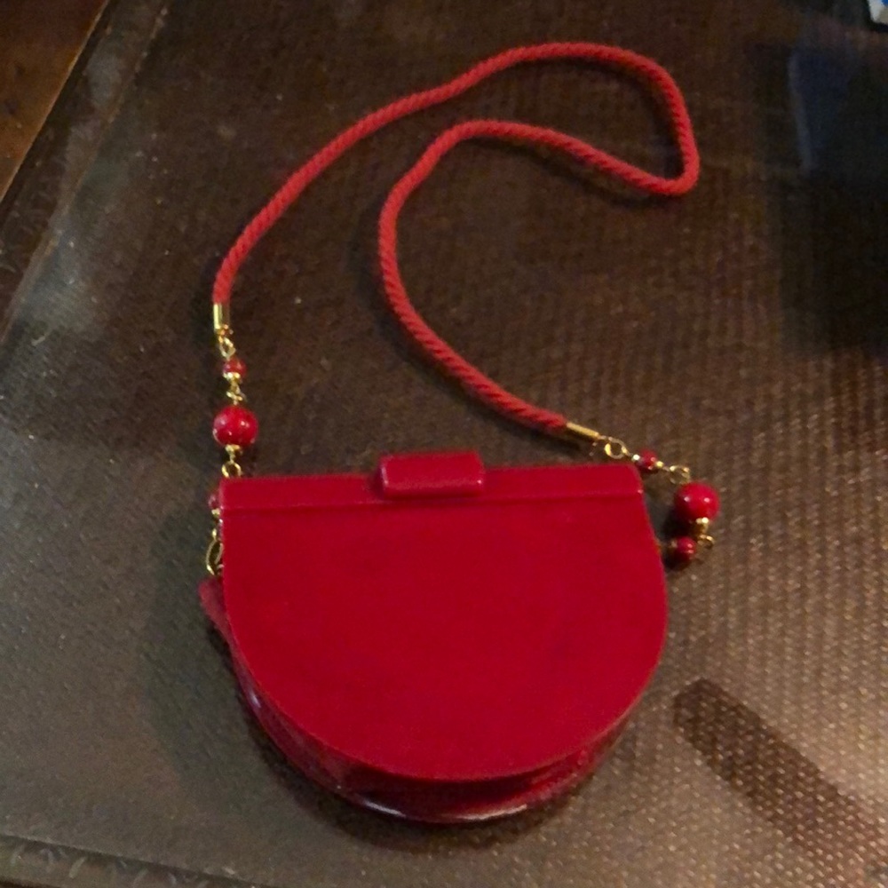 Tomato Red Crossbody Vintage Charles Jourdan